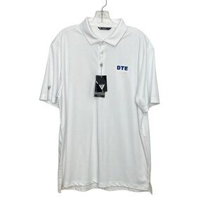 Levelwear DTE Embroidered Golf Polo Shirt Mens Large White New